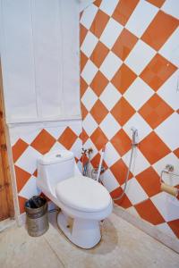 a bathroom with a white toilet in a room at Danish Villa Heritage Property in Shimla
