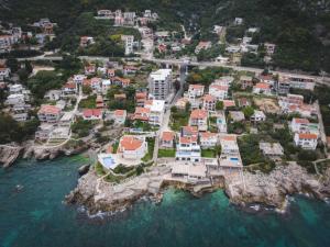 an aerial view of a village on the water at Brillex Swiss Residence in Dobra Voda
