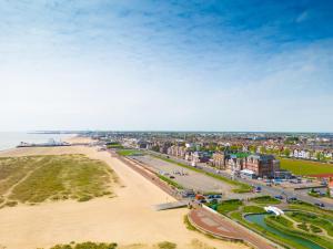 an aerial view of a beach and a city at Imperial Lodge in Great Yarmouth