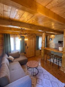 a living room with a couch and a table at Cottage retreat- Skadar Lake in Virpazar