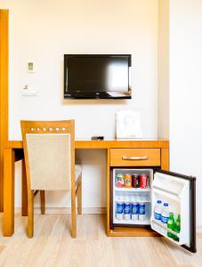 TV a/nebo společenská místnost v ubytování My Rose Hotel
