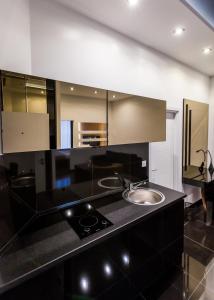 مطبخ أو مطبخ صغير في Hotel Crystal Light