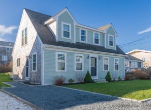 a white house with a gray roof at Cape Cod Home—Deck, Near Canal Bike Path in Sandwich