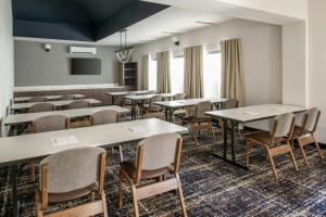 a large room with tables and chairs in it at Residence Inn Columbia in Columbia