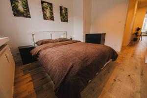 a bedroom with a large bed in a room at Cozy vibes deluxe in Antwerp