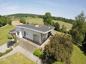 an aerial view of a house in a field at Le Beau Souvenir, Noiseux in Noiseux