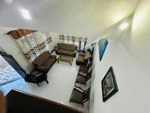 an overhead view of a living room with furniture at Ehana holiday in Tangalle