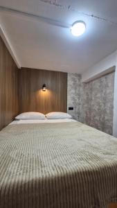 a bedroom with a large bed in a room at Hostel CAPS HOME boutique in Astana