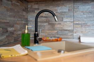 a kitchen sink with a faucet on a counter at Apartman Vanessa in Gospić +19 photos