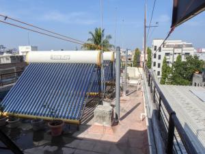 a view from the top of a building with a balcony at Hotel Shri Sai Darshan in Shirdi
