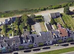 an aerial view of a large house with a road at studios N5 in Le Mans +4 photos