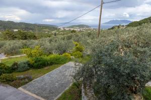 a garden with a stone path and bushes at Aricobé in Ancient Epidauros +34 photos