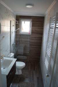 a bathroom with a toilet and a sink at Sekulic Apartman Tara in Konjska Reka