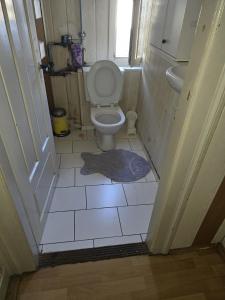 a small bathroom with a toilet and a sink at Gasthasu Weisses Schäfli in Arbon +3 photos