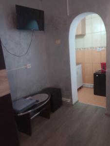 a room with a chair and a table in a room at Casa Octavia in Tulcea +17 photos