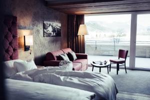Posteľ alebo postele v izbe v ubytovaní Biohotel Bergzeit