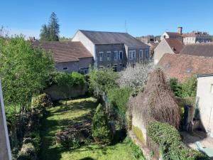 an aerial view of a garden in a village at Maison Corbigny in Corbigny