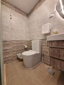 a bathroom with a toilet and a sink at Elite Apartment In Cairo Downtown in Cairo