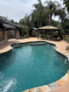 a swimming pool with blue water in a yard at Grand Studio with Resort Amenities in Alpine +7 photos