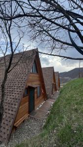 a group of cottages on the side of a hill at Ditaket Dilijan in Dilijan
