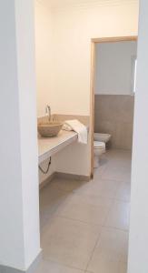 a bathroom with a sink and a toilet at La soñada in Salta +5 photos