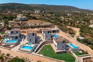an aerial view of a villa with a swimming pool at Aqua villa Studio II in Elafonisos