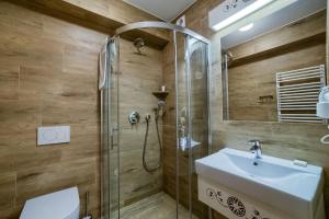Kúpeľňa v ubytovaní Hotel Górski