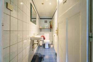 a bathroom with a toilet and a sink at Gîte forestier du Moulin - 10 pers in Raon-sur-Plaine +34 photos