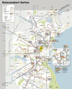 a map of the rousseff arrondissements at Modern & Stylish Apartment with Private Balcony in Aarhus