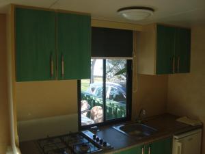 Kuchyň nebo kuchyňský kout v ubytování Mobile Homes Vila Punta