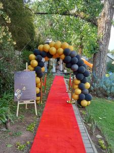 a archway with a red carpet and a red carpet at Muco Guest House in Johannesburg +192 photos