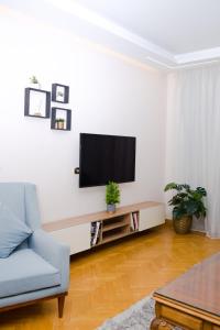 TV i/ili multimedijalni sistem u objektu Egyescape Nile View Apartments