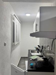 a kitchen with a sink and a counter top at Vila Cirkovic - 200m od mermernog setalista in Soko Banja +76 photos