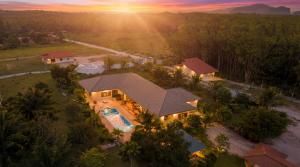 an aerial view of a house with a swimming pool at Ayeda Villa 2 in Krabi