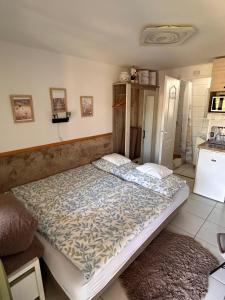a bedroom with a large bed in a kitchen at ZitaLaka in Igal