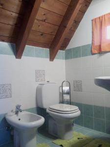a bathroom with a toilet and a sink at B&B Antica Corte Lombarda in Mortara
