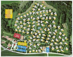 a map of a group of buildings on a field at Ferienhaus Lauter 57 in Hayingen