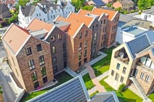 an aerial view of a group of buildings at Heiligenhafenbude 2 in Heiligenhafen