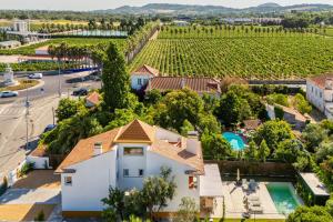 an aerial view of a house and a vineyard at Villa Vintage, By Home Match in Azeitao