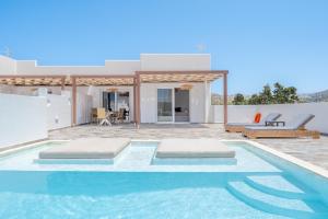 a villa with a swimming pool and a house at Depis luxury private villas in Plaka