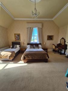 a bedroom with two beds and a window at Glenduff Manor in Glendiff