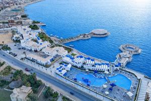 an aerial view of a resort by the water at New Panorama Resort in Fayoum