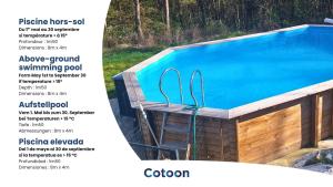 a swimming pool with a chair next to it at Le Chalet avec Piscine - Obernai in Obernai +42 photos