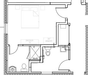 a floor plan of a house at Monticello Inn & Cottage in Scottsville