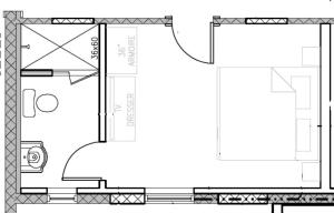 a floor plan of a house at Monticello Inn & Cottage in Scottsville +1 photo