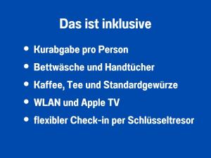 a screenshot of a cell phone with the text messages list inclusive at Heimathafen Dieksee - mit direktem Seeblick & Balkon am Dieksee in Malente +43 photos