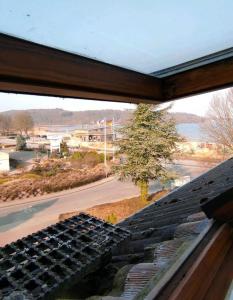 a view from a window of a view of a street at Nordhavn in Harrislee