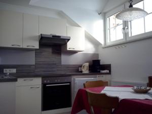 A kitchen or kitchenette at Apartmenthaus Oberlehen