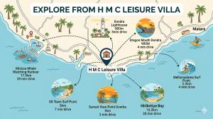 a map of the island of mxc leisure villa at H M C Leisure Villa Devinuwara in Dondra North