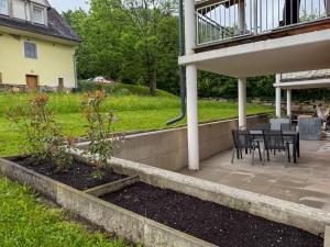 En have udenfor Ferienwohnung Krones